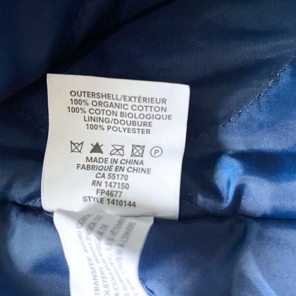 NWOT FRANK AND OAK MEN'S DARK WASH DENIM COLLARLESS BOMBER JACKET - XL - Picture 14 of 14